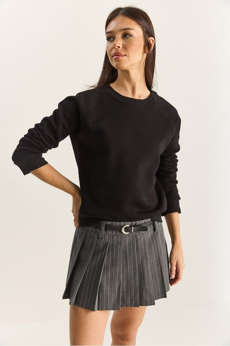 Ontspannen Pasvorm Crewneck Gebreid Sweatshirt - Image 3
