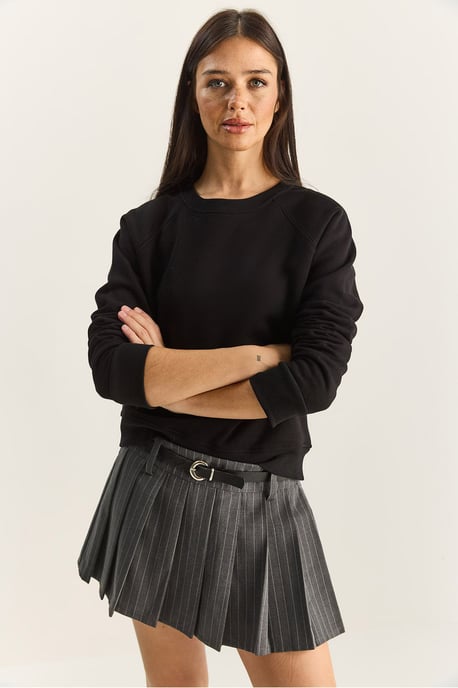 Ontspannen Pasvorm Crewneck Gebreid Sweatshirt - Image 4