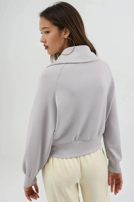 Ontspannen Pasvorm Met Rits Sweatshirt - Image 3