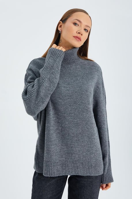 Losse Pas Turtleneck Gebreide Trui - Image 2