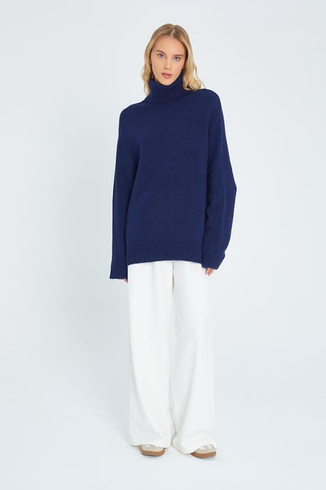 Losse Pas Turtleneck Brei Trui - Image 2