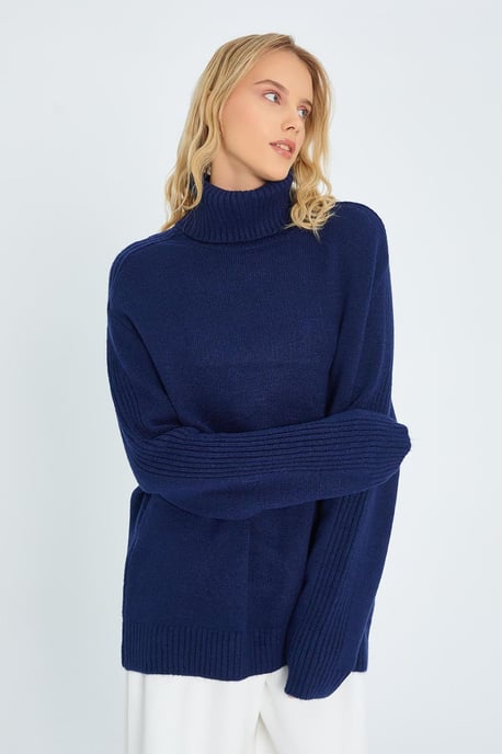 Losse Pas Turtleneck Brei Trui - Image 3