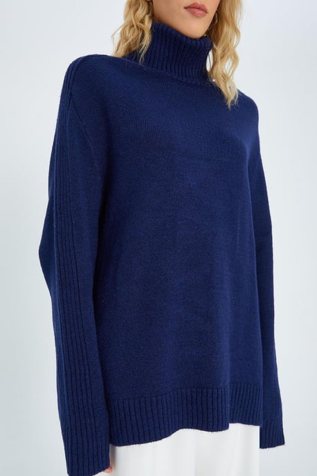 Losse Pas Turtleneck Brei Trui - Image 4