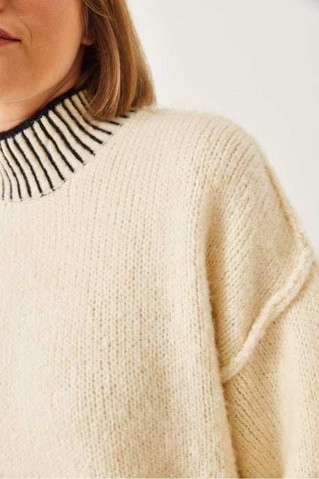Patroon Turtleneck Losse Fit Trui - Image 6