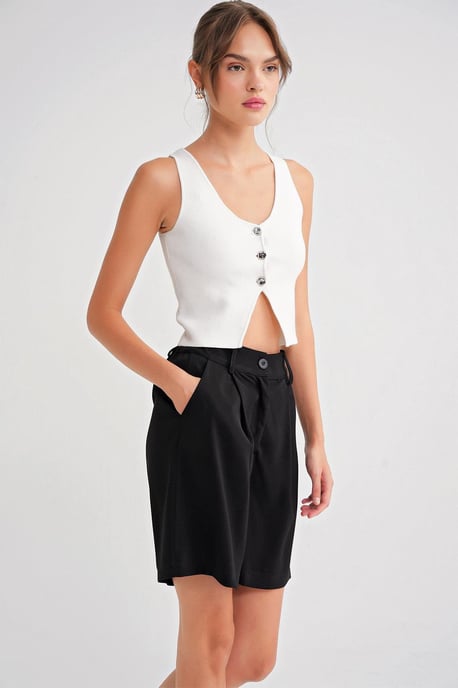 Hoge Taille Geknoopte Zak Shorts - Image 3