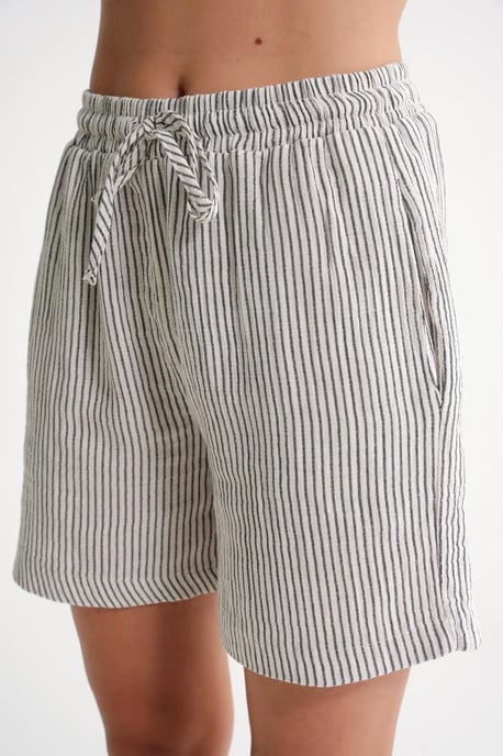 Hoge Taille Gestreepte Wijde Pantalonshorts - Image 5