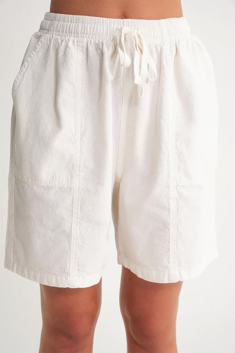 Hoge Taille Katoenen Touw Mini Shorts - Image 5