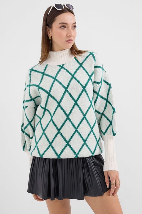 Oversized Geometrisch Patroon Coltrui - Image 3
