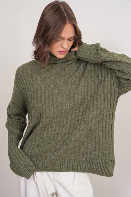 Oversized Geribbelde Coltrui - Image 4