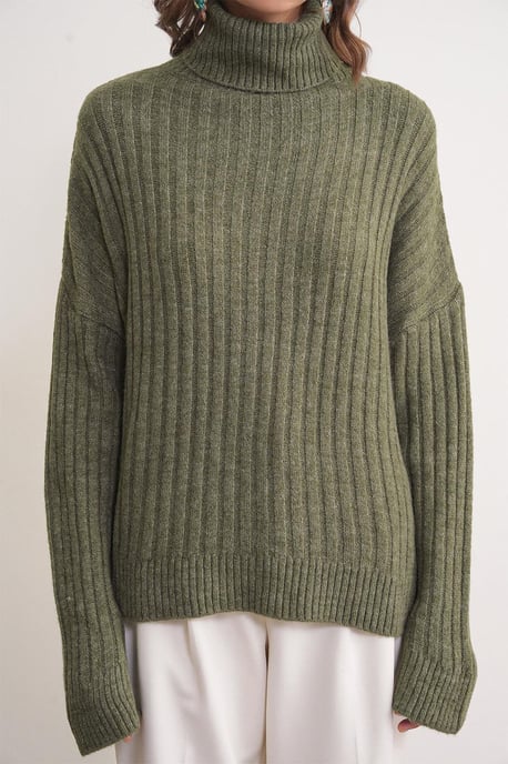 Oversized Geribbelde Coltrui - Image 5