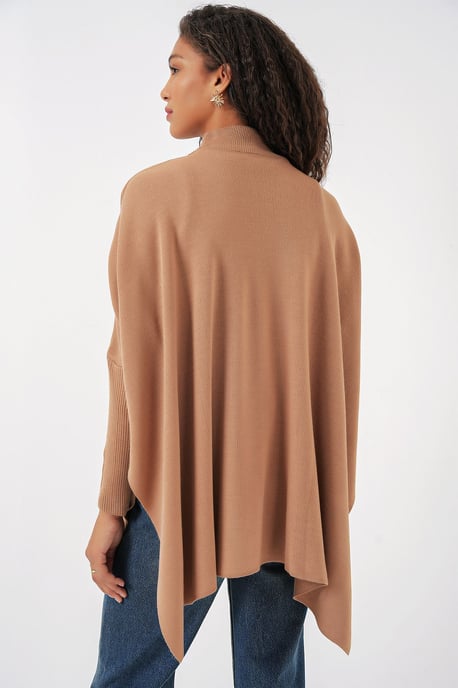 Sweater met losse pasvorm en splitdetails bij de halve turtleneck - Image 4