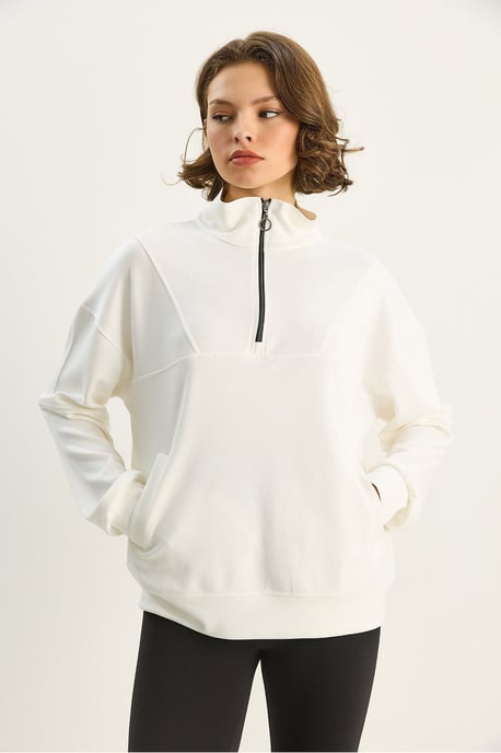 Relaxed Fit Ritskraag Gebreide Sweater - Image 6
