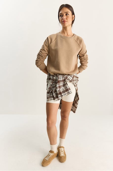 Losse Pasvorm Crew Neck Gebreide Sweatshirt - Image 2