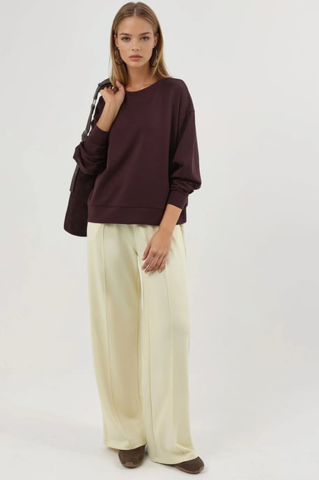 Relaxed Fit Crew Neck Modal Sweater - Image 4