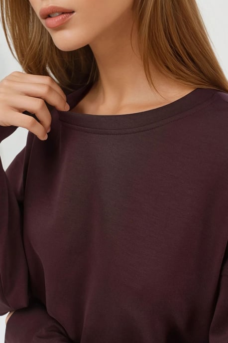 Relaxed Fit Crew Neck Modal Sweater - Image 5