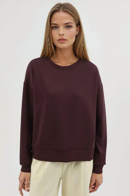 Relaxed Fit Crew Neck Modal Sweater - Image 6