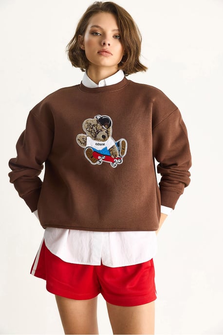 Geborduurd Sweatshirt met Ronde Hals en Lange Mouwen - Image 4