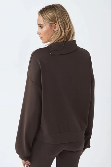 Ontspannen Fit Ritskraag Sweatshirt - Image 3
