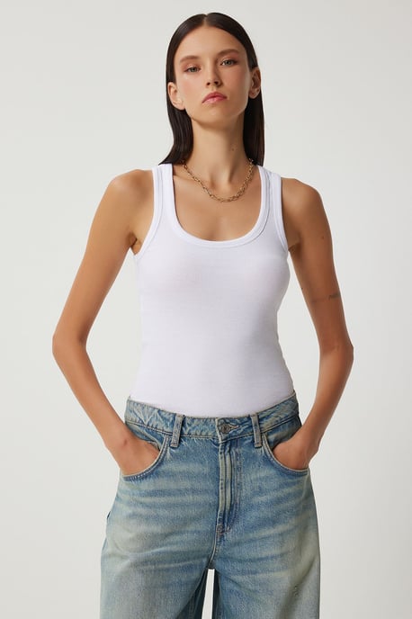 Aansluitende U-hals Gebreide 2-Pack Tanktop - Image 5