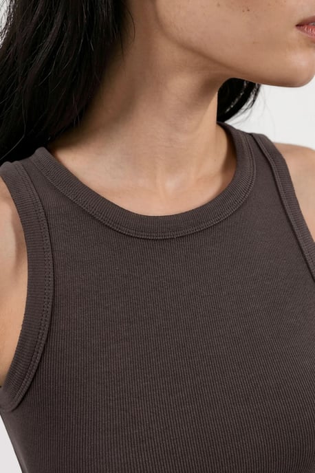 Geribbelde Crewneck Mouwloze Tanktop - Image 5