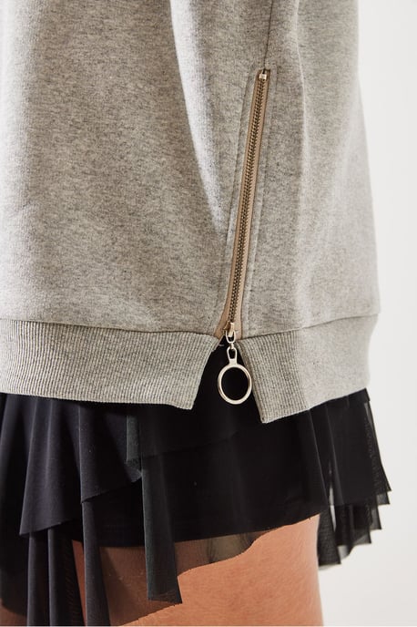 Sweater met Ritsdetail en Ronde Hals - Image 4