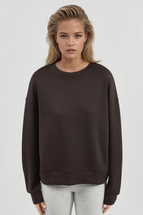 Ontspannen Fit Crew Neck Modal Sweatshirt - Image 2