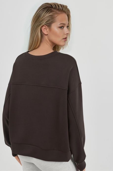 Ontspannen Fit Crew Neck Modal Sweatshirt - Image 3