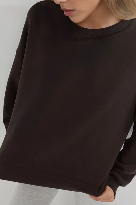 Ontspannen Fit Crew Neck Modal Sweatshirt - Image 5