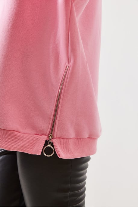 Crew Neck Rits Gedetailleerde Sweater - Image 4