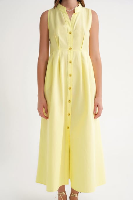 Geknoopte Tippet Kragen Maxi Jurk - Image 5