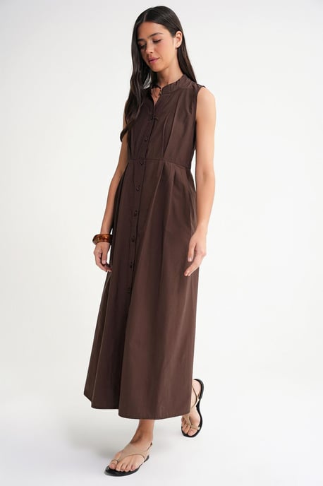 Geknoopte Tippet Kraag Maxi Jurk - Image 2