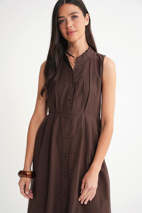 Geknoopte Tippet Kraag Maxi Jurk - Image 3