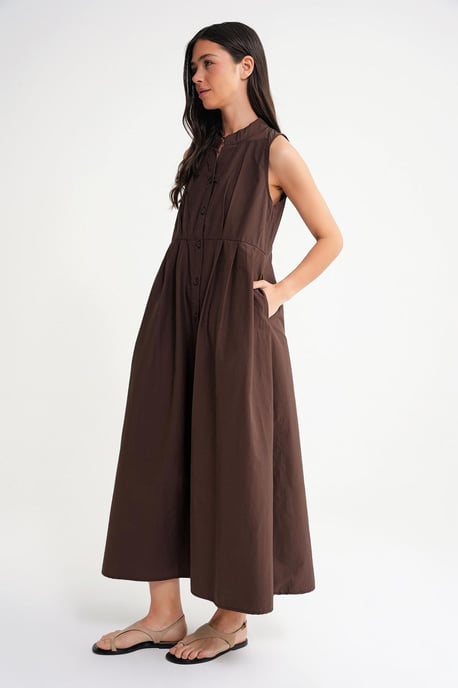 Geknoopte Tippet Kraag Maxi Jurk - Image 5