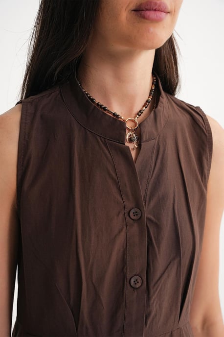 Geknoopte Tippet Kraag Maxi Jurk - Image 6