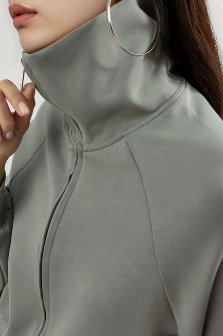 Ontspannen Pasvorm Rits Sweatshirt - Image 6