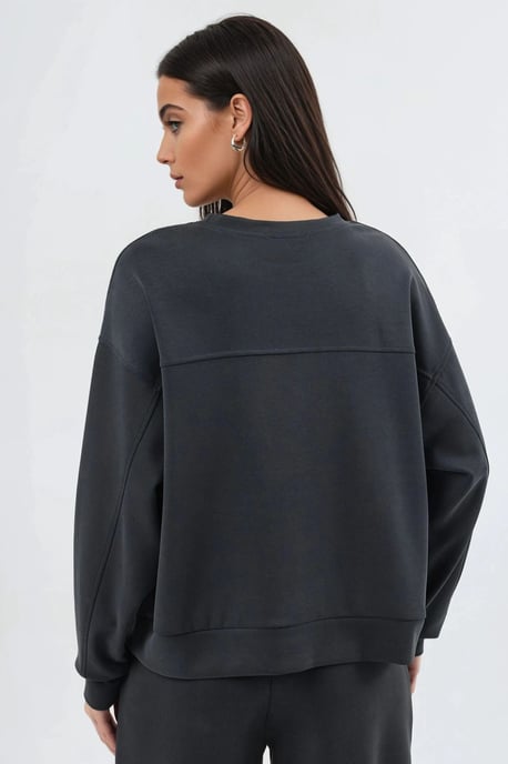 Ontspannen Pasvorm Crewneck Modal Sweatshirt - Image 3