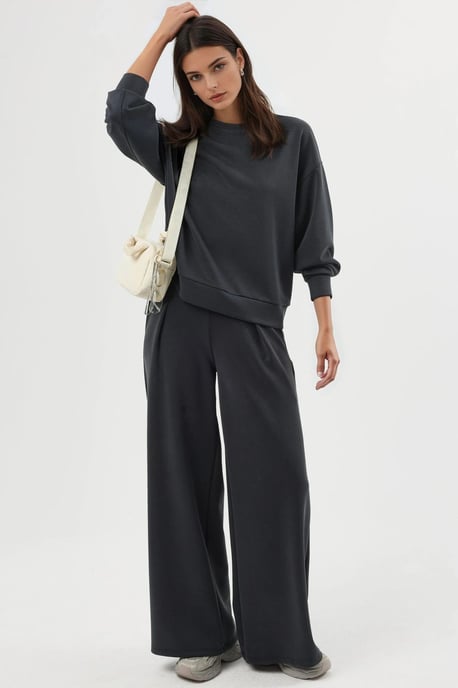 Ontspannen Pasvorm Crewneck Modal Sweatshirt - Image 4