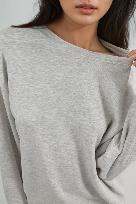 Ontspannen Pasvorm Crewneck Modal Sweatshirt - Image 5