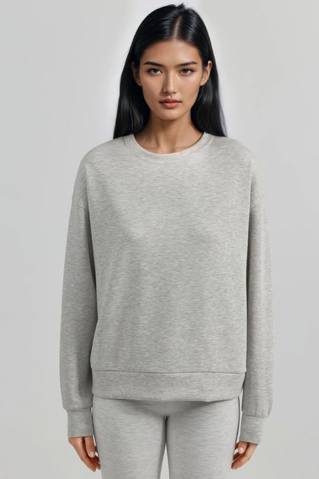 Ontspannen Pasvorm Crewneck Modal Sweatshirt - Image 6