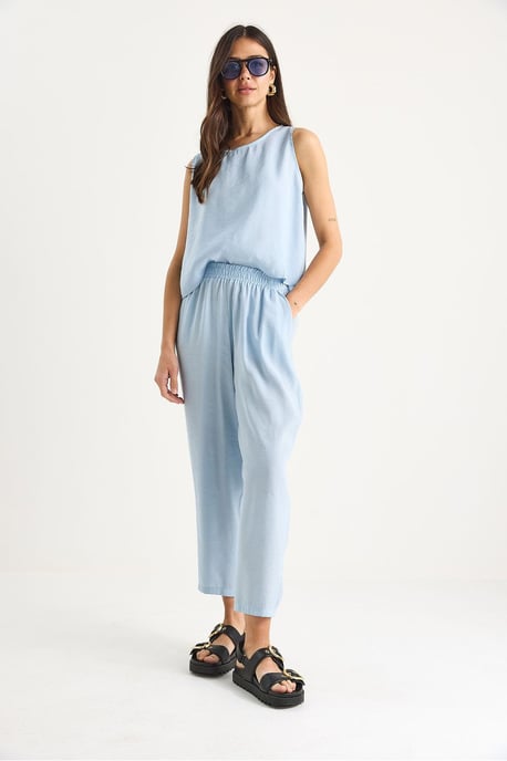 Mouwloze Crew Neck Blouse en Carrof Fıt Broekset - Image 3