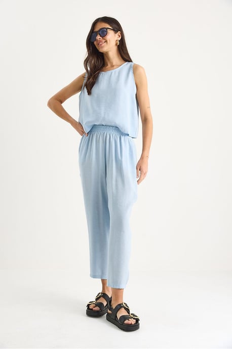 Mouwloze Crew Neck Blouse en Carrof Fıt Broekset - Image 4