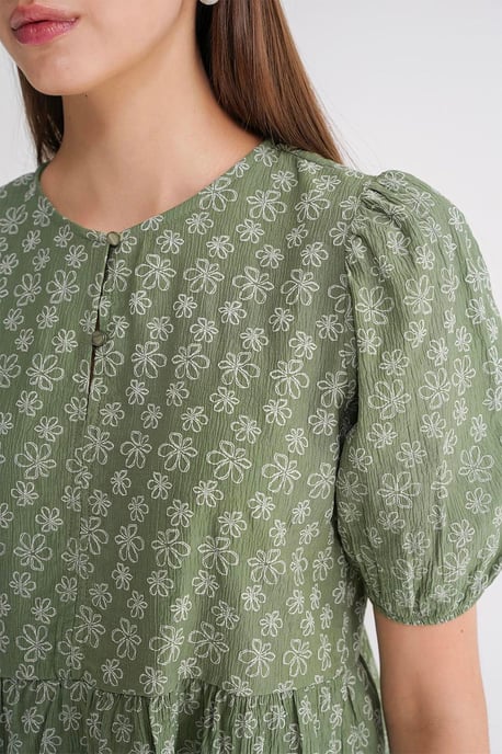 Rimpelige Crew Neck Blouse - Image 5