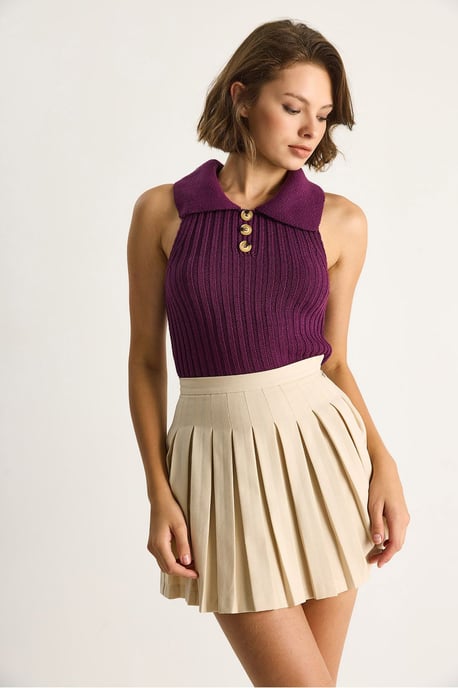 Gebreide Blouse met Knopensluiting - Image 2