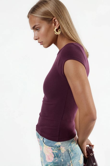 Slim Fit Boothals Blouse - Image 2
