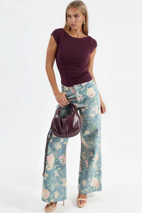 Slim Fit Boothals Blouse - Image 4