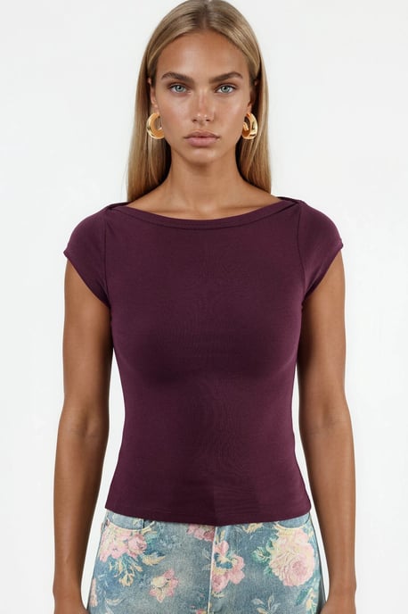 Slim Fit Boothals Blouse - Image 6