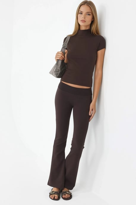 Fitted Halve Turtle-Neck Katoenen Blouse - Image 4