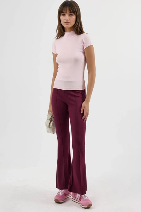 Fitted Halve Turtle-Neck Katoenen Blouse - Image 4