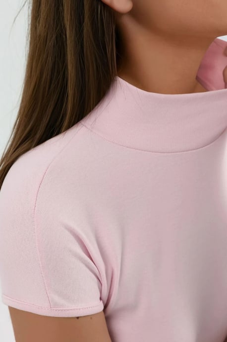 Fitted Halve Turtle-Neck Katoenen Blouse - Image 5