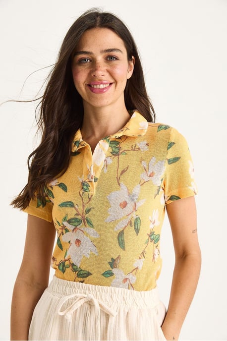 Blouse met Bloemmotief Polo-Shirt - Image 3
